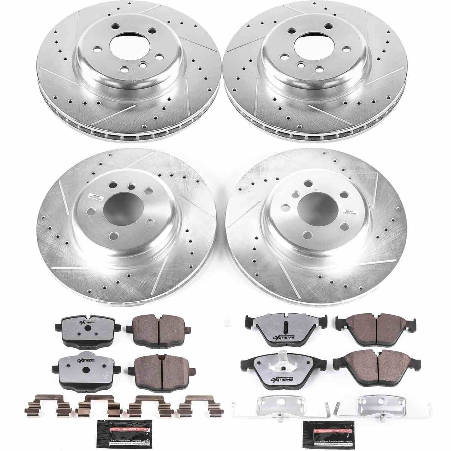 PowerStop Power Stop 12-16 BMW 640i Front & Rear Z26 Street Warrior Brake Kit K7552-26