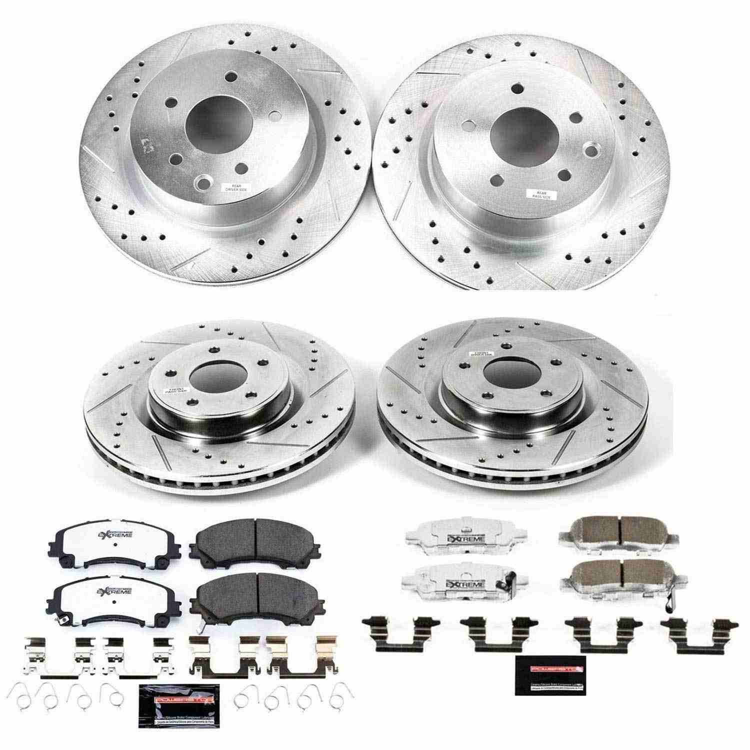 PowerStop Power Stop 16-17 Infiniti QX50 Front & Rear Z26 Street Warrior Brake Kit K7584-26