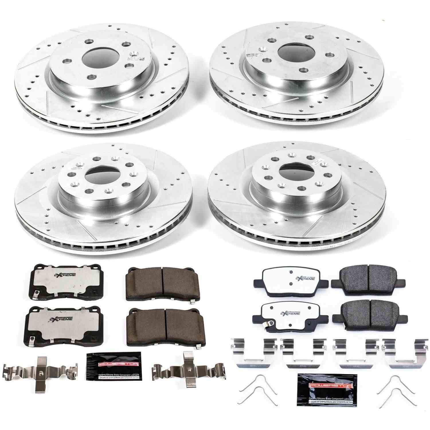 PowerStop Power Stop 16-17 Cadillac CT6 Front & Rear Z26 Street Warrior Brake Kit K7816-26