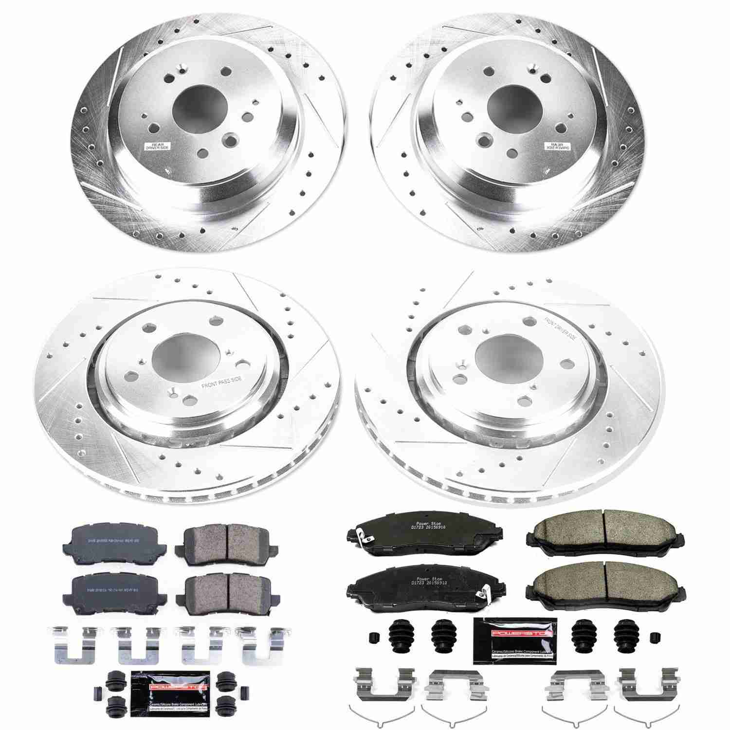 Power Stop 17-19 Acura MDX Front & Rear Z23 Evolution Sport Brake Kit K7922