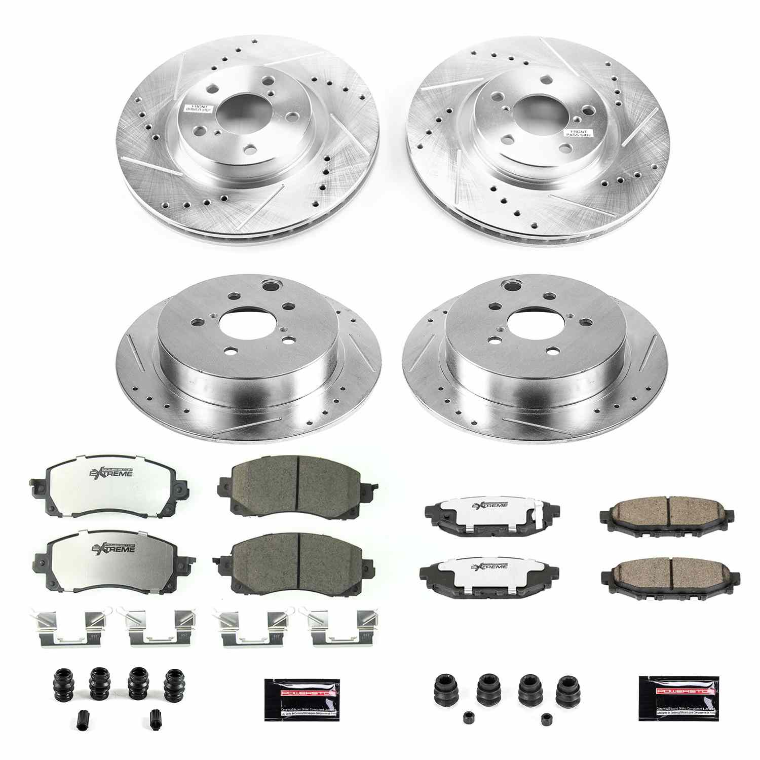 Power Stop 17-19 Subaru Impreza Front & Rear Z26 Street Warrior Brake Kit K7926-26