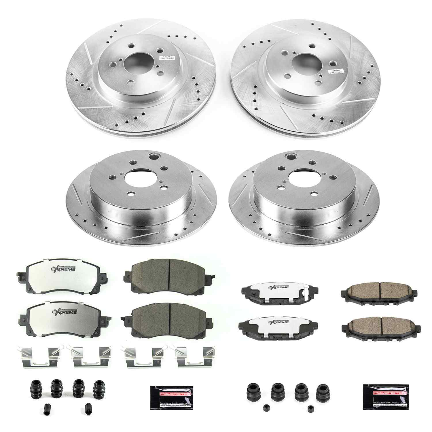 Power Stop 18-19 Subaru Crosstrek Front & Rear Z26 Street Warrior Brake Kit K7927-26