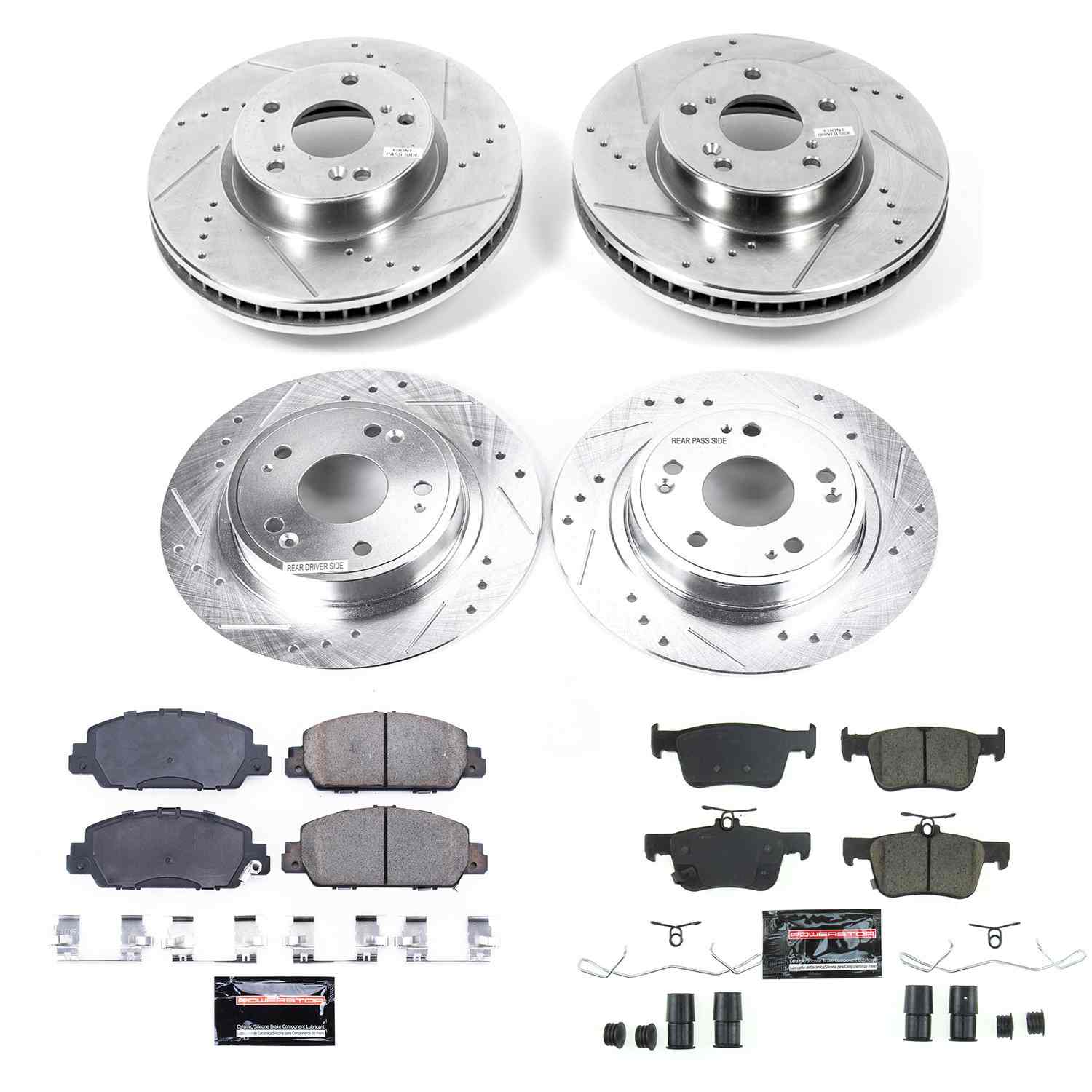 Power Stop 18-19 Honda Accord Front & Rear Z23 Evolution Sport Brake Kit K8066