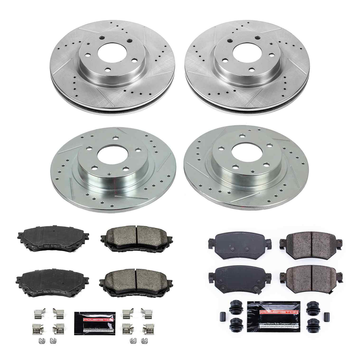 Power Stop 16-18 Mazda 6 Front & Rear Z23 Evolution Sport Brake Kit K8067