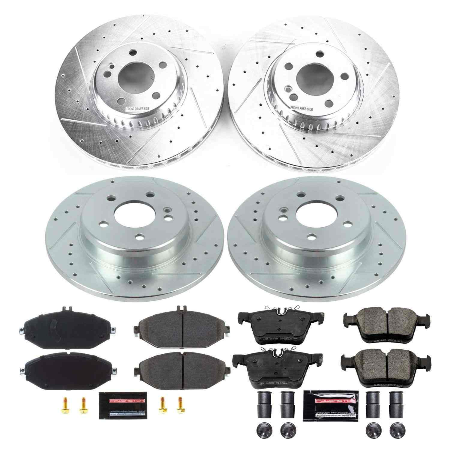 Power Stop 17-18 Mercedes-Benz C300 Front & Rear Z23 Evolution Sport Brake Kit K8103