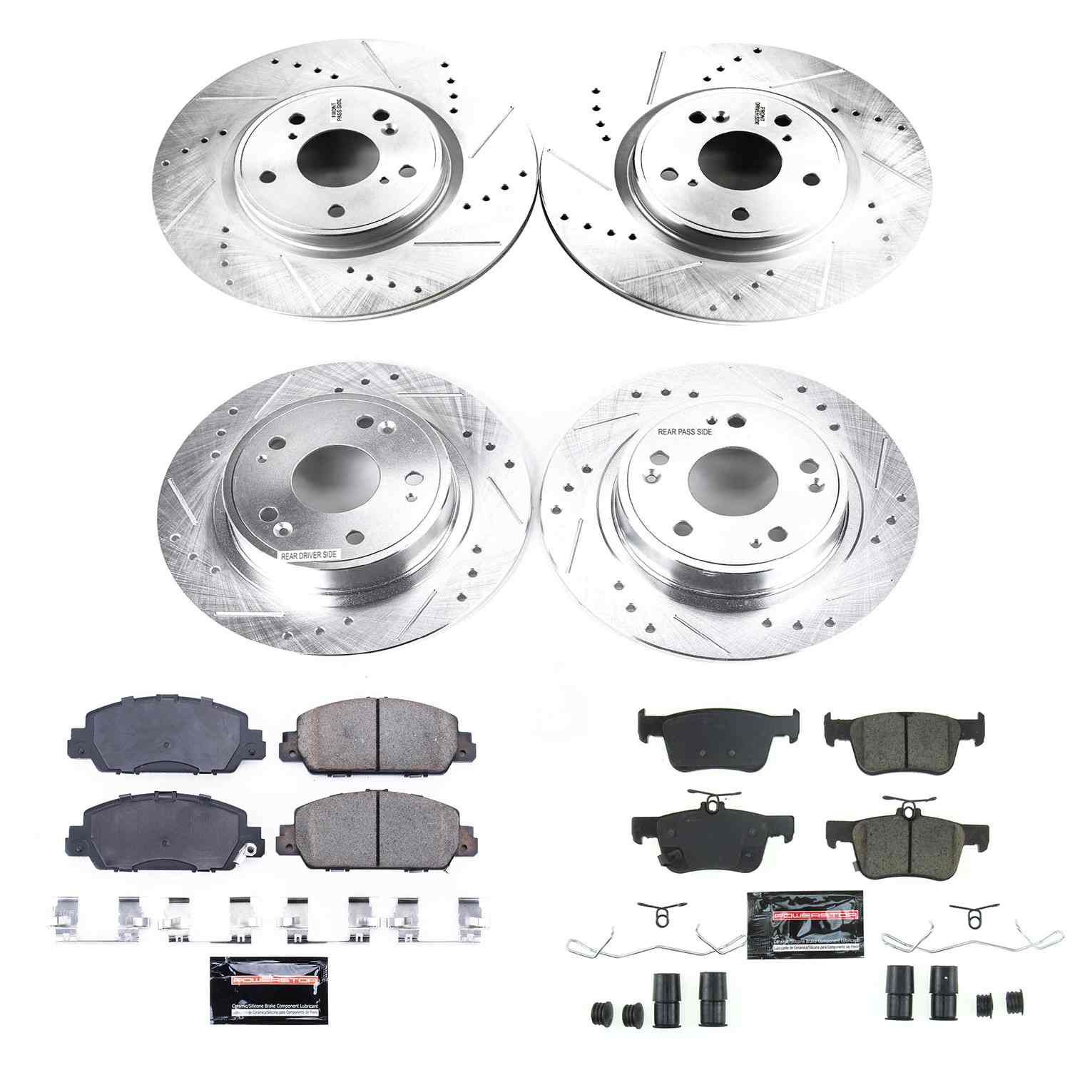 Power Stop 18-19 Honda Accord Front & Rear Z23 Evolution Sport Brake Kit K8166