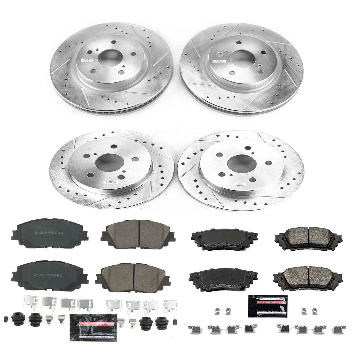 Power Stop 2019 Toyota Avalon Front & Rear Z23 Evolution Sport Brake Kit K8167