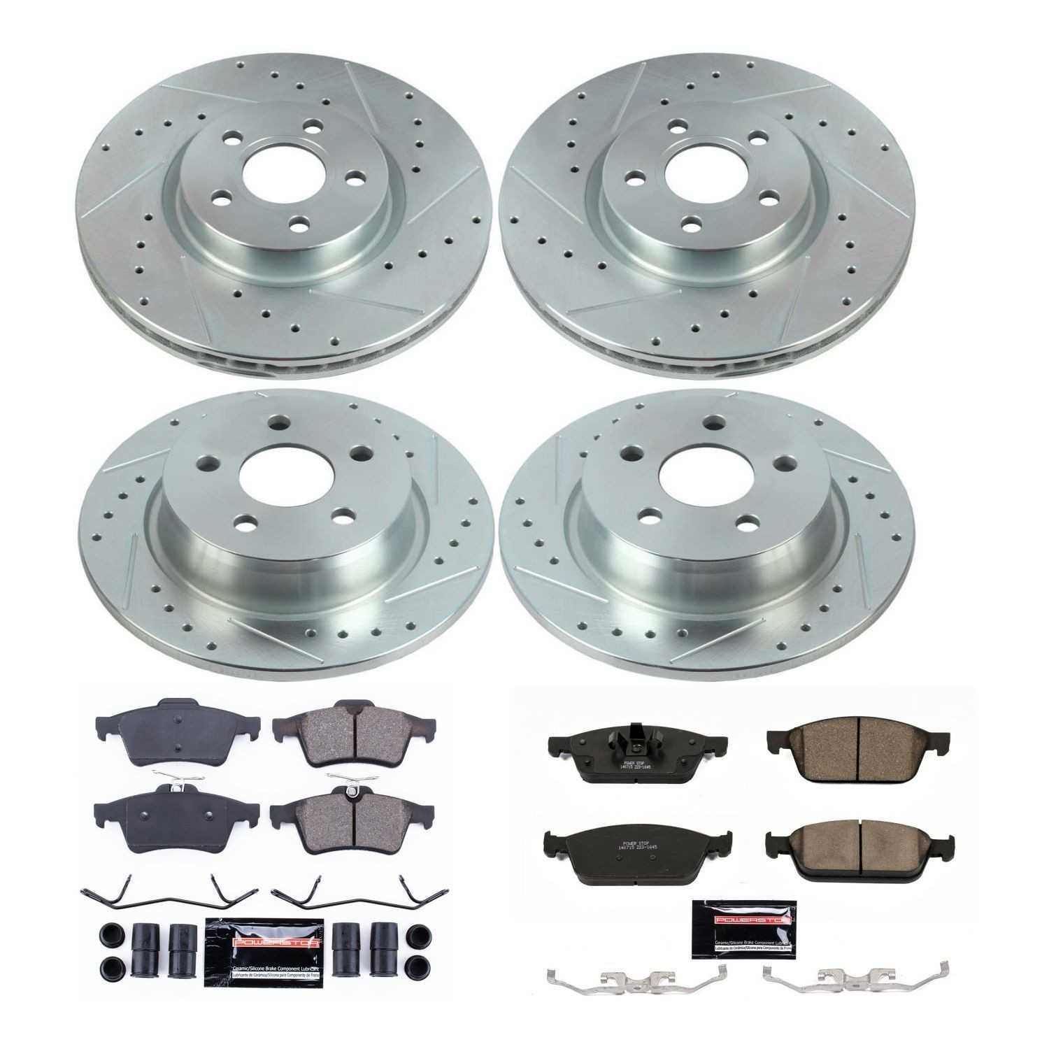 Power Stop 18-19 Ford Transit Connect Front & Rear Z23 Evolution Sport Brake Kit K8174