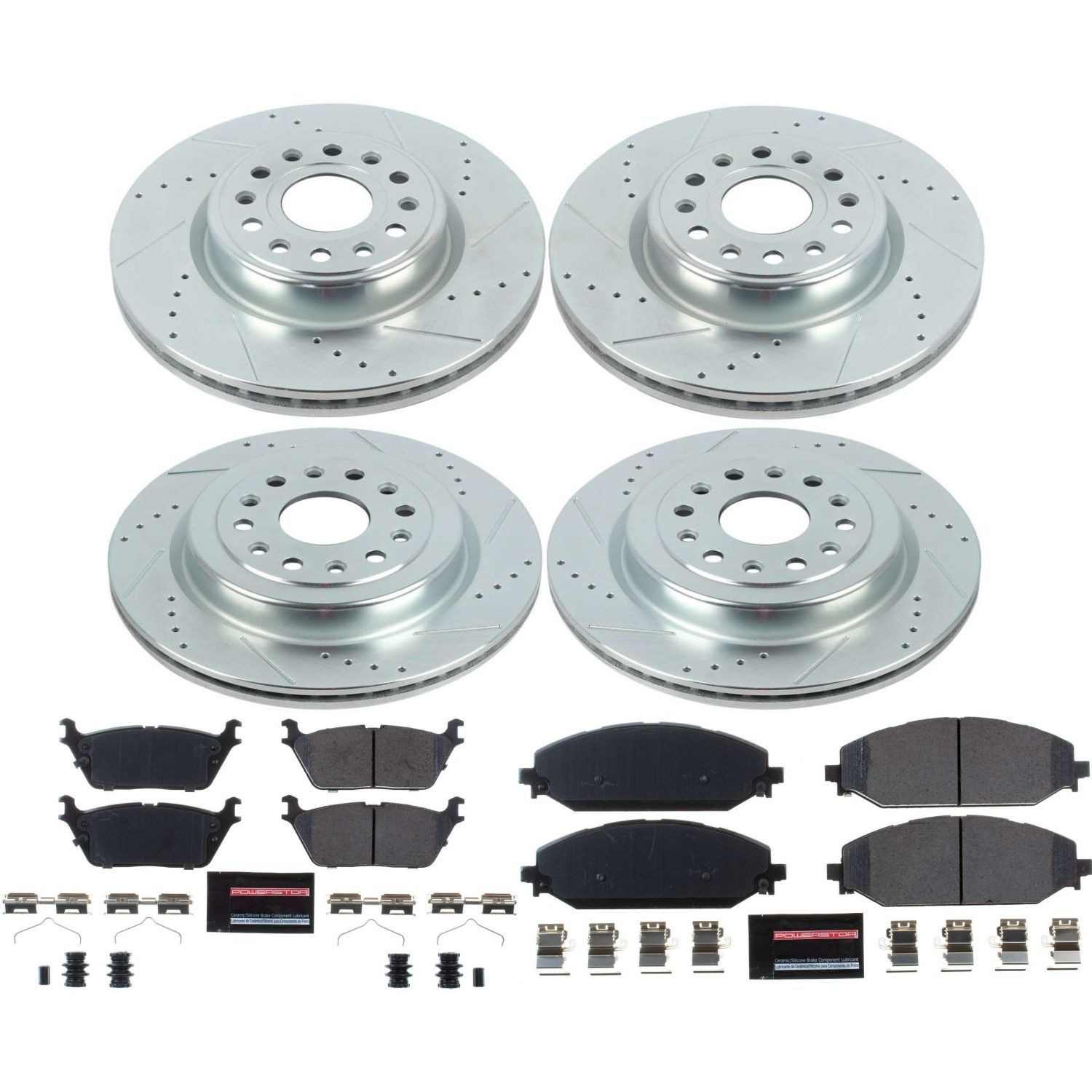 Power Stop 2019 Ram 1500 Front & Rear Z23 Evolution Sport Brake Kit K8182