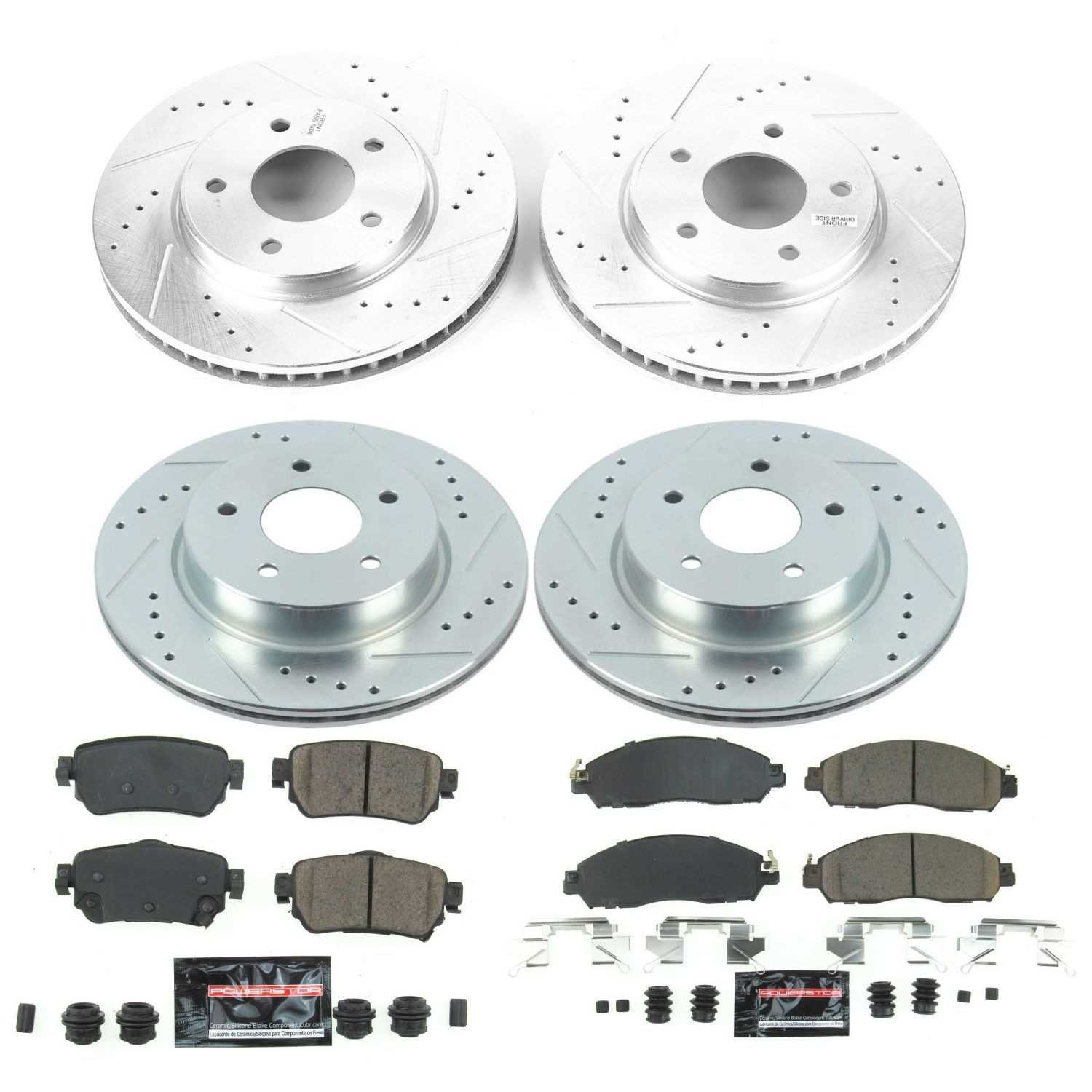 Power Stop 18-19 Nissan Leaf Front & Rear Z23 Evolution Sport Brake Kit K8274