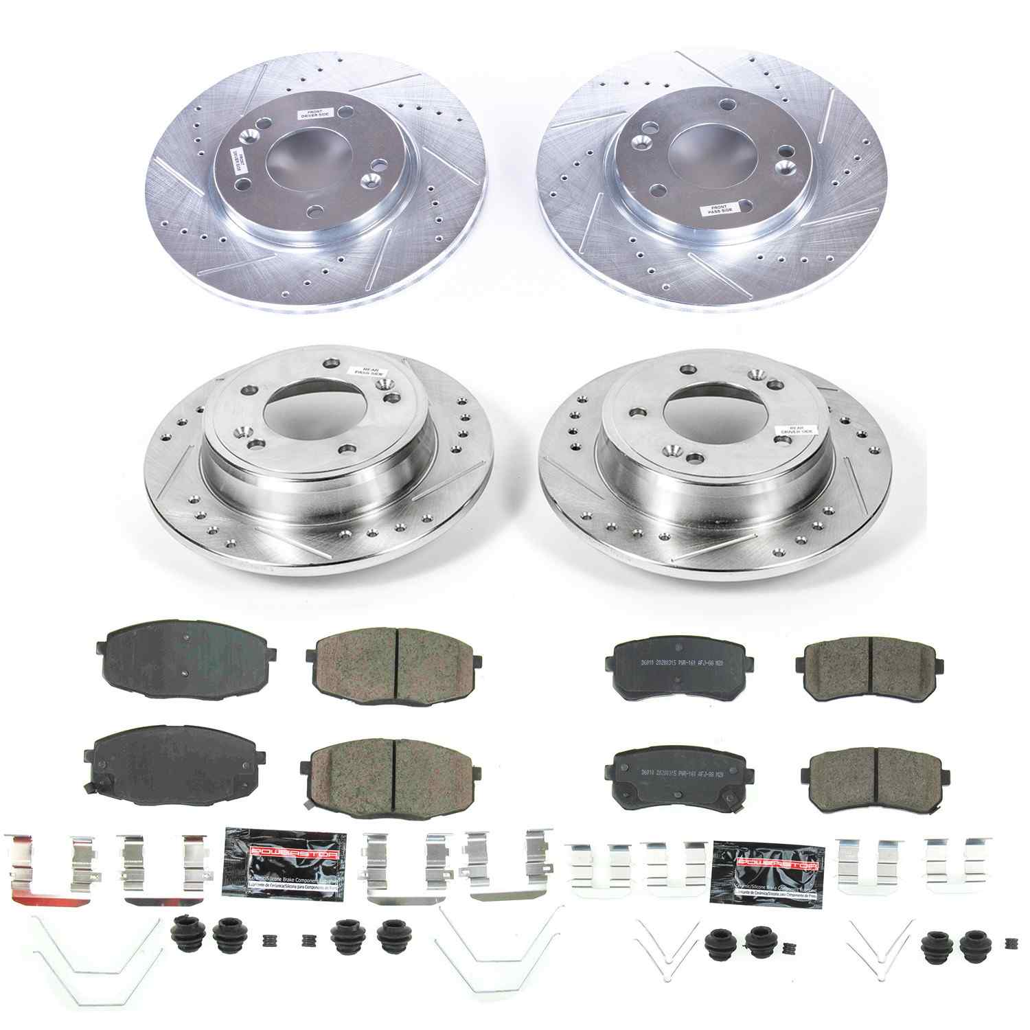 Power Stop 18-19 Hyundai Kona Front & Rear Z23 Evolution Sport Brake Kit K8278