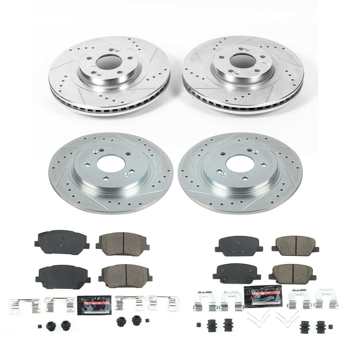 Power Stop 2019 Hyundai Santa Fe Front & Rear Z23 Evolution Sport Brake Kit K8308