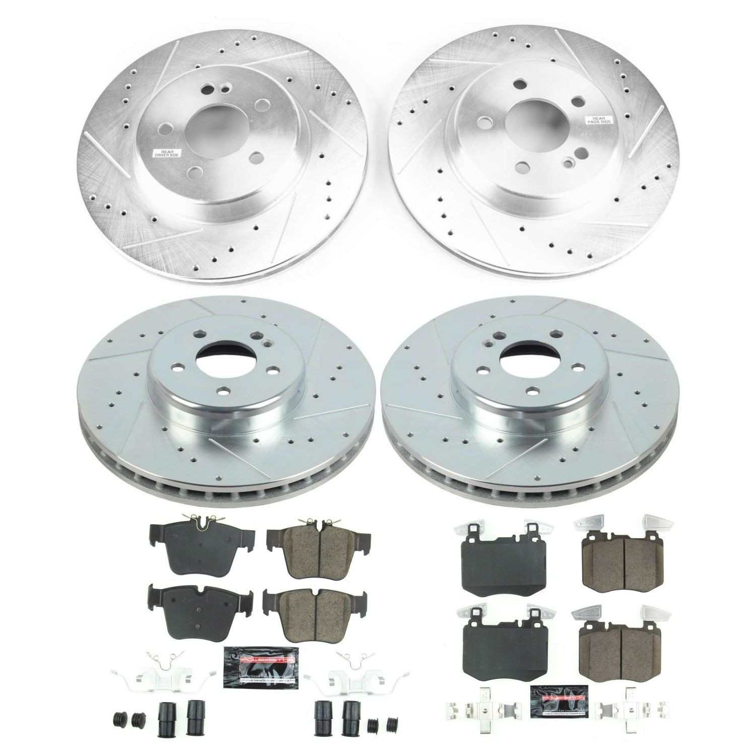 Power Stop 2019 Mercedes-Benz GLC300 Front & Rear Z23 Evolution Sport Brake Kit K8352