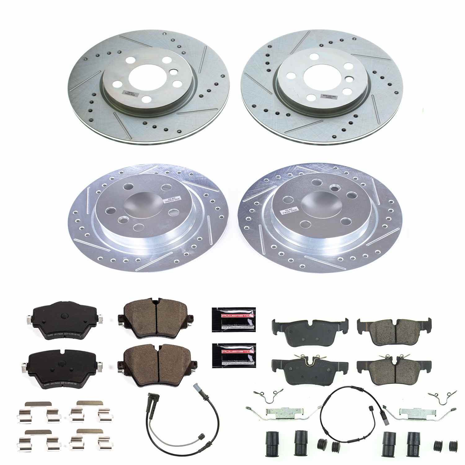 Power Stop 2019 Mini Cooper Clubman Front & Rear Z23 Evolution Sport Brake Kit K8355