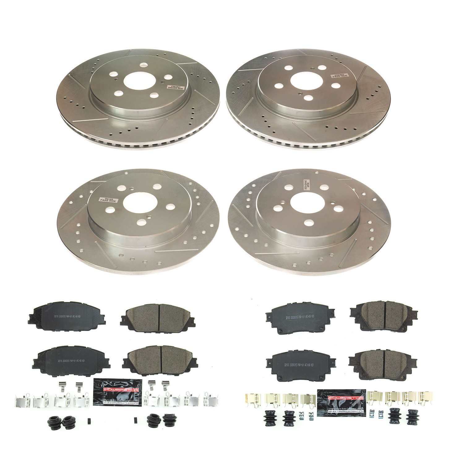 Power Stop 2019 Toyota Corolla Front & Rear Z23 Evolution Sport Brake Kit K8362