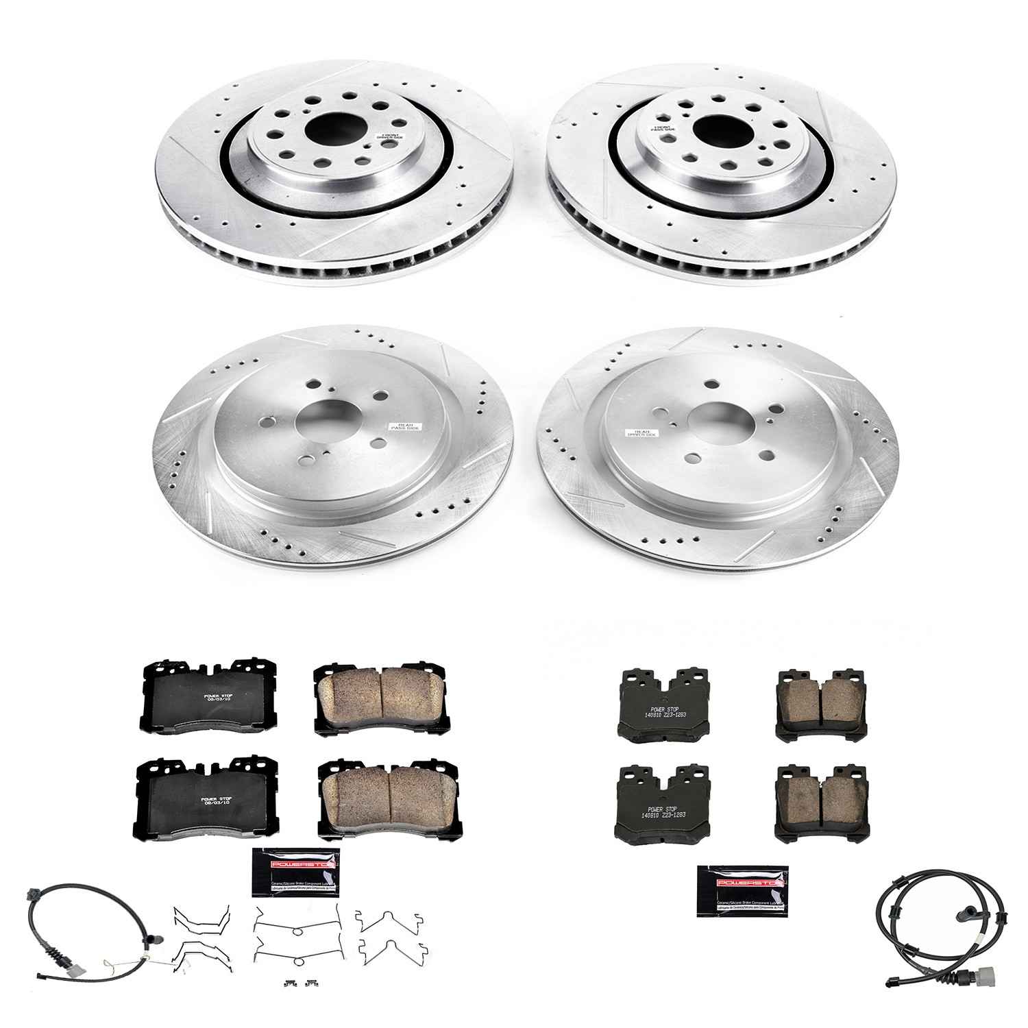 Power Stop 18-19 Lexus LS500 Front & Rear Z23 Evolution Sport Brake Kit K8391