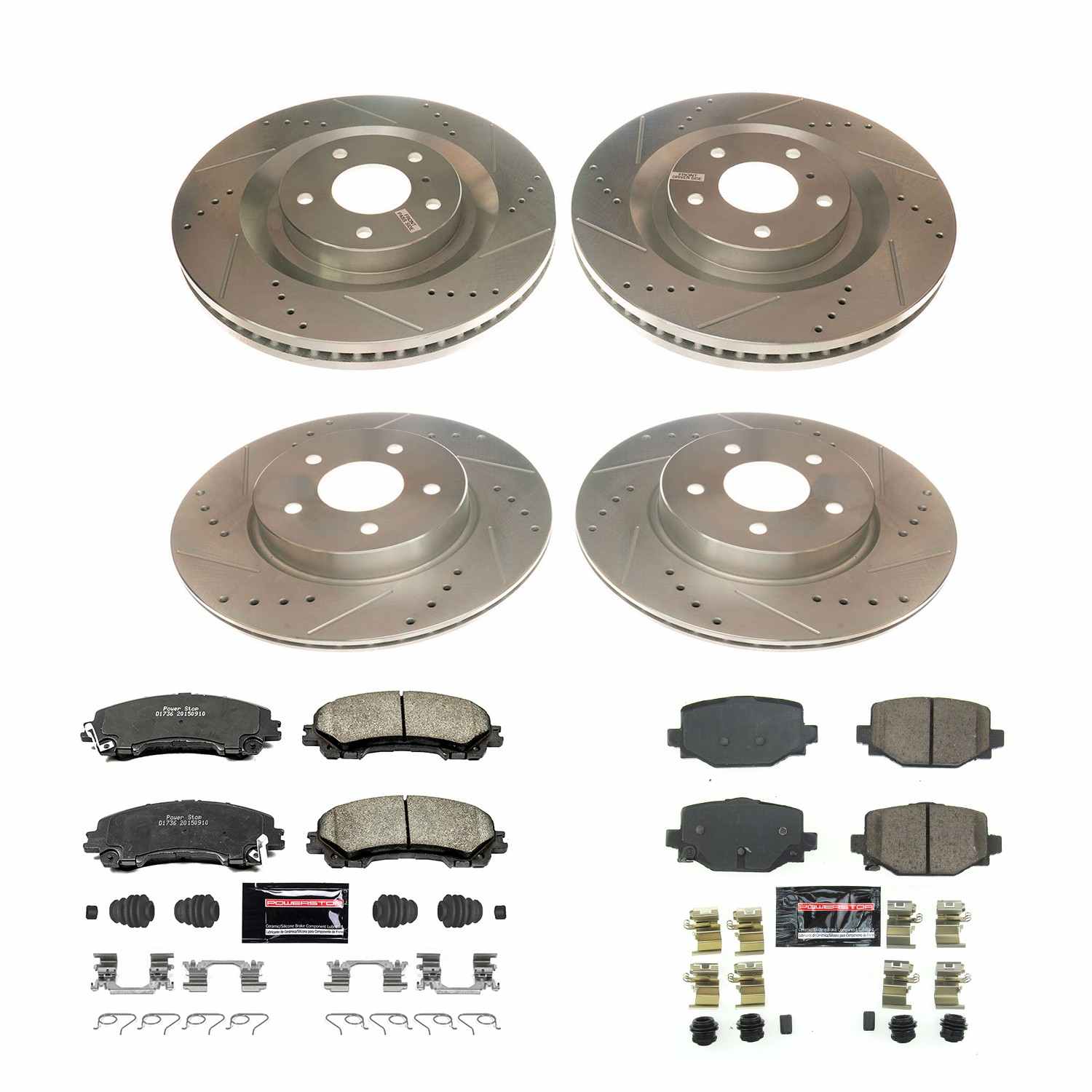 Power Stop 2019 Infiniti QX50 Front & Rear Z23 Evolution Sport Brake Kit K8451