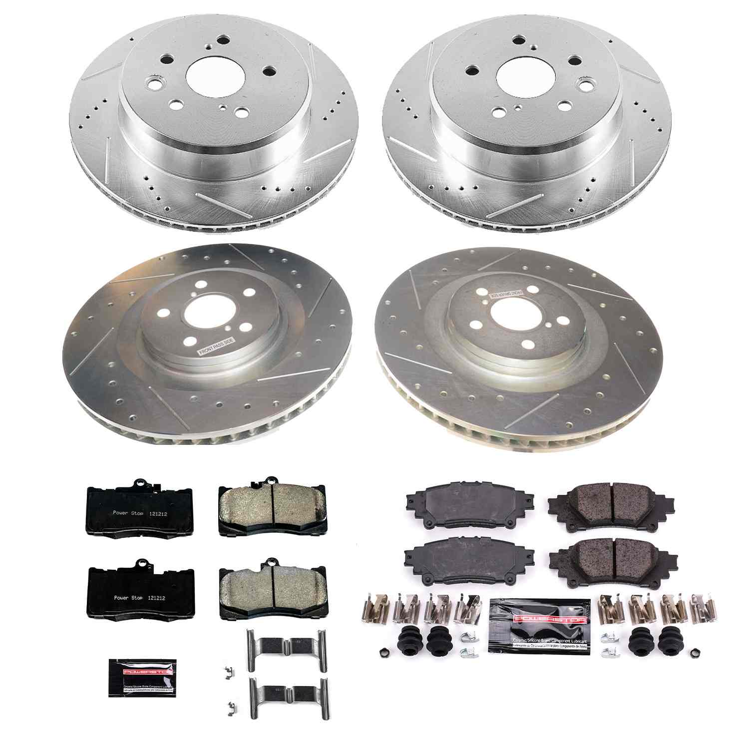 Power Stop 16-18 Lexus GS450h Front & Rear Z23 Evolution Sport Brake Kit K8454