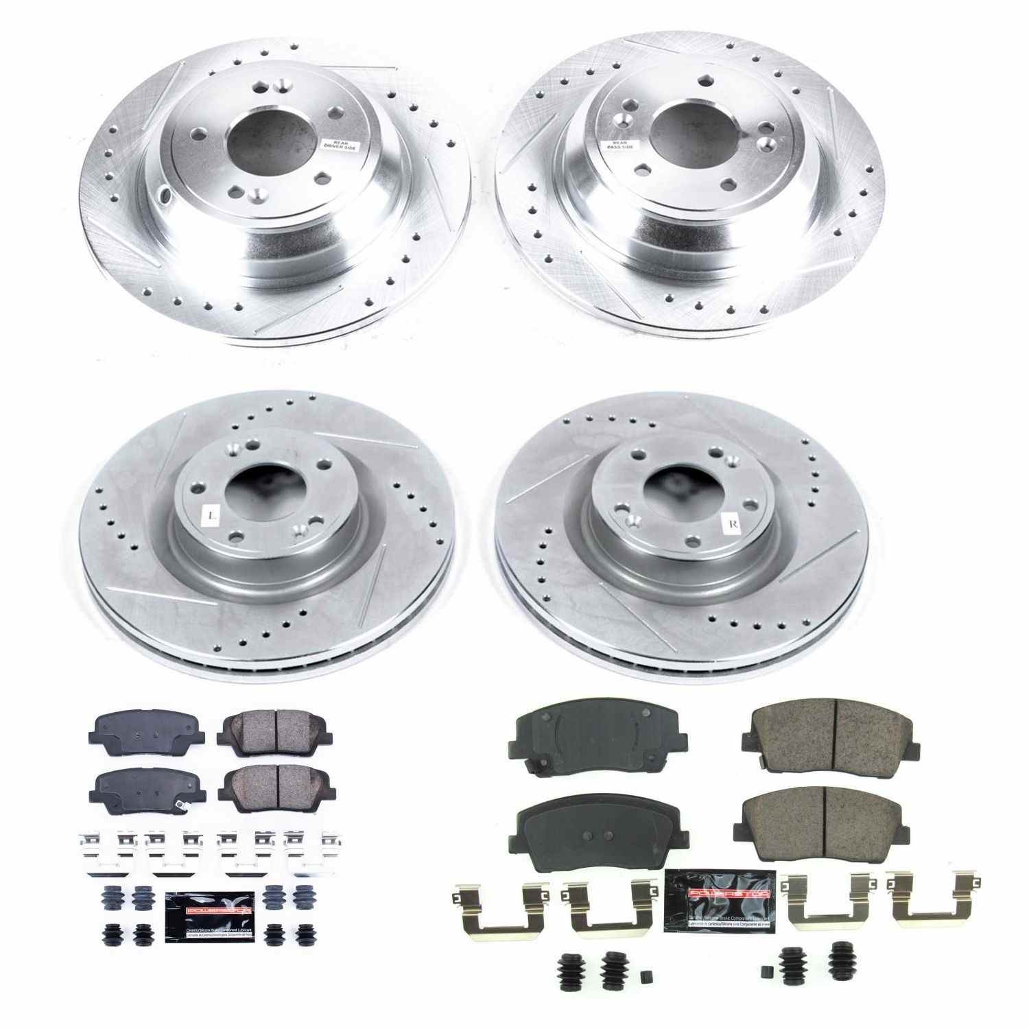 Power Stop 19-20 Genesis G70 Front & Rear Z23 Evolution Sport Brake Kit K8506