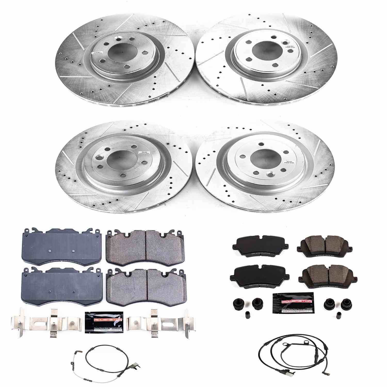 Power Stop 18-19 Land Rover Range Rover Sport Front & Rear Z23 Evolution Sport Brake Kit K8514