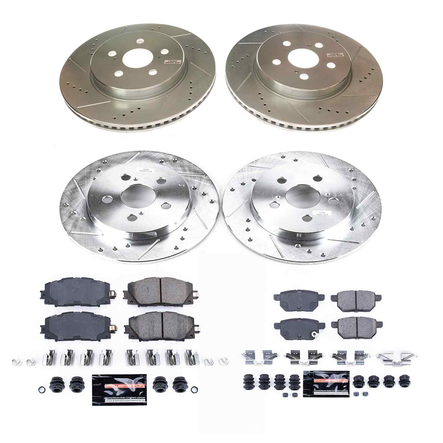 Power Stop 20-21 Toyota Prius Prime Front & Rear Z23 Evolution Sport Brake Kit K8634