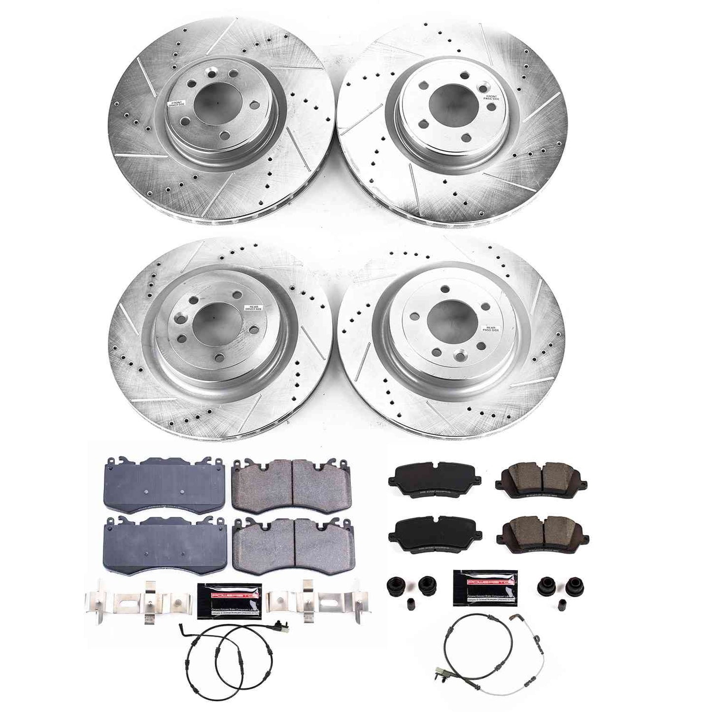 PowerStop Power Stop 18-19 Land Rover Range Rover Sport Front & Rear Z23 Evolution Brake Kit K8905