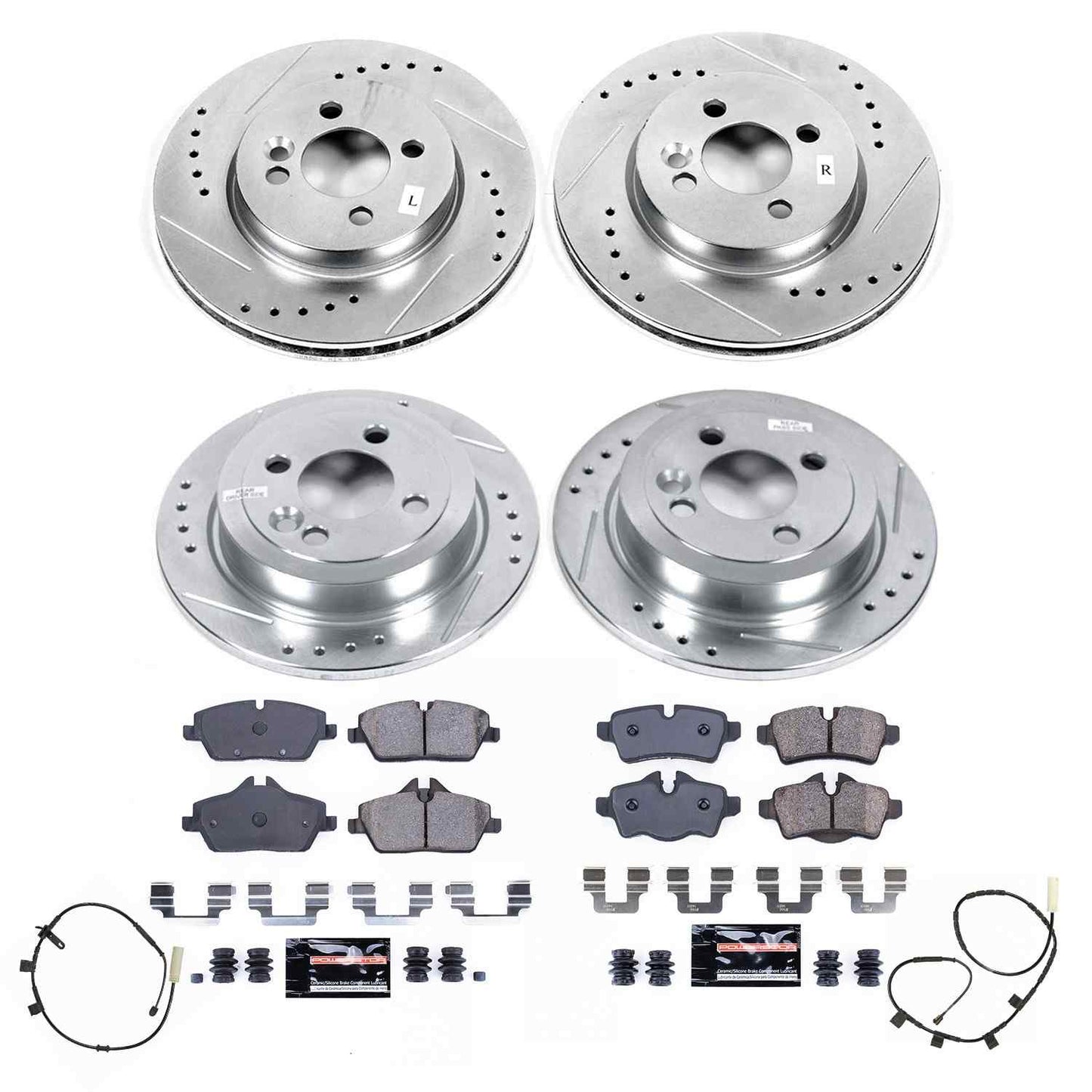 PowerStop Power Stop 2013 Mini Cooper Front & Rear Z23 Evolution Brake Kit K8914