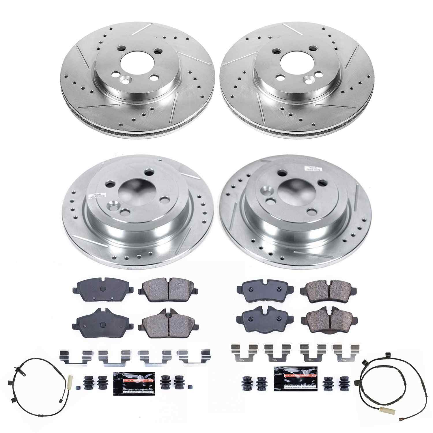 PowerStop Power Stop 2011 Mini Cooper Front & Rear Z23 Evolution Brake Kit K8915