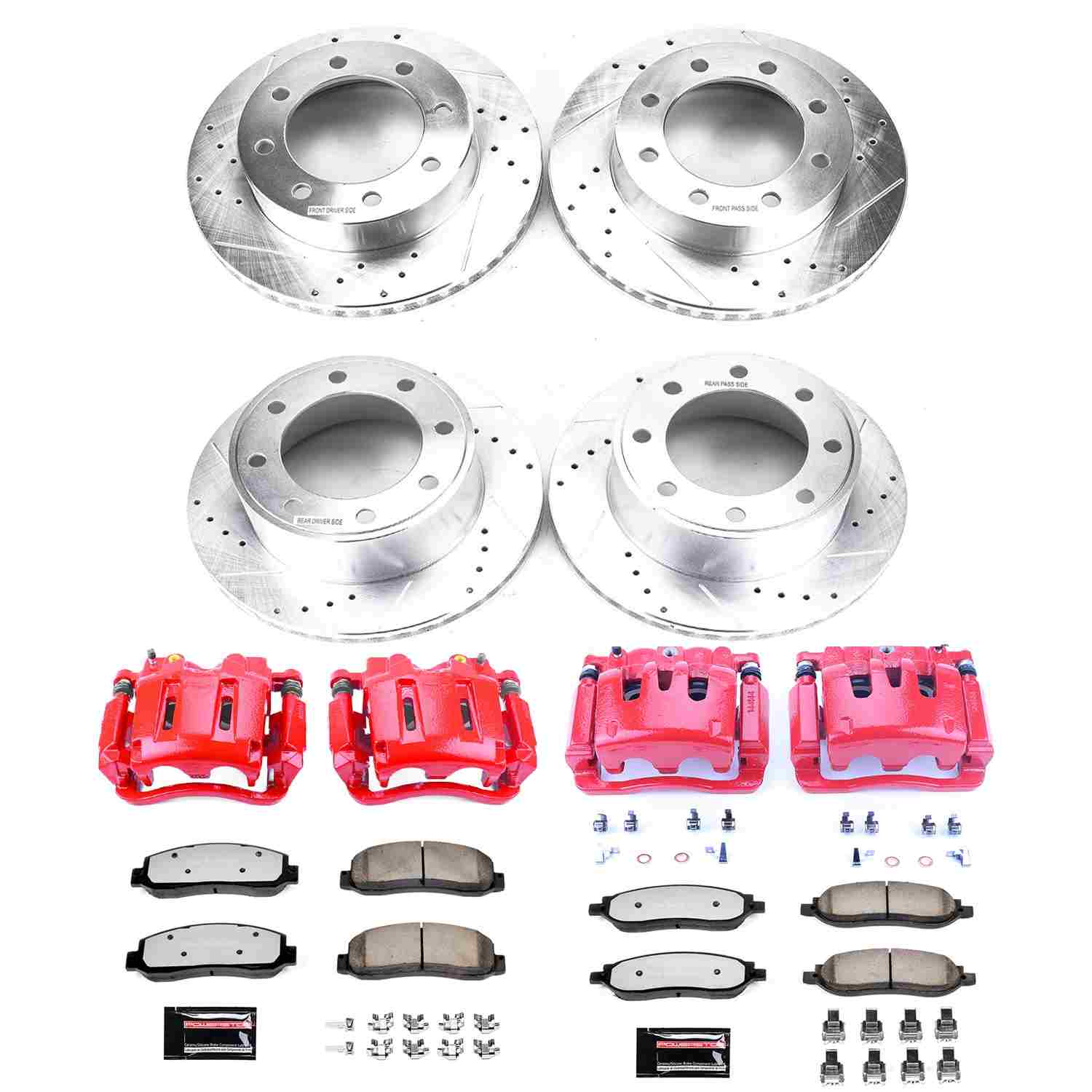 PowerStop Power Stop 05-07 Ford F-250 Super Duty Z36 Truck and Tow Kit w/ Calipers - Front and Rear KC1782-36