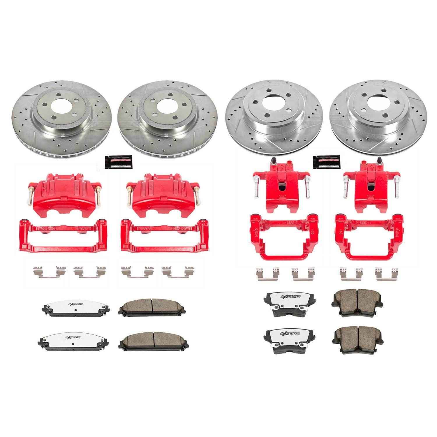 PowerStop Power Stop 05-11 Chrysler 300 Z26 Street Kit w/ Calipers - Front and Rear KC2853-26