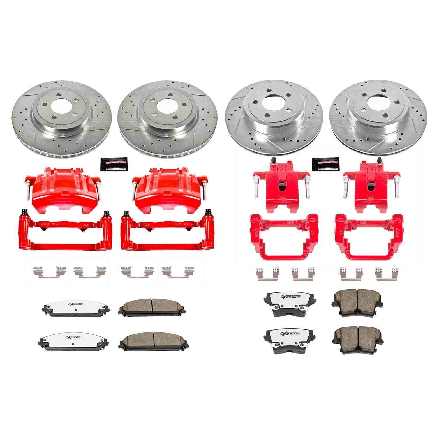 PowerStop Power Stop 12-19 Chrysler 300 Z26 Street Kit w/ Calipers - Front and Rear KC2853A-26