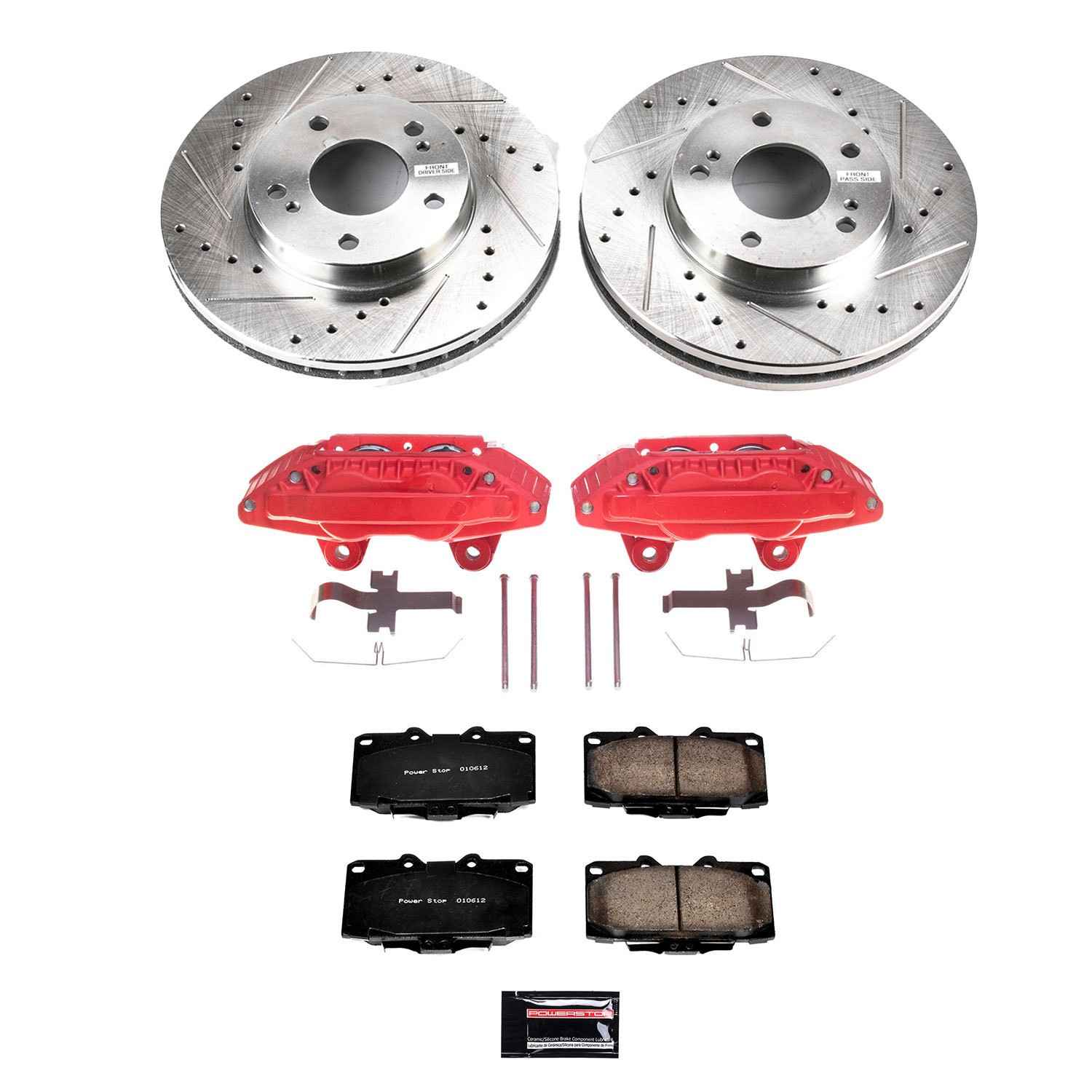 Power Stop 89-92 Nissan 300ZX Front Z23 Evolution Sport Brake Kit w/Calipers KC3100