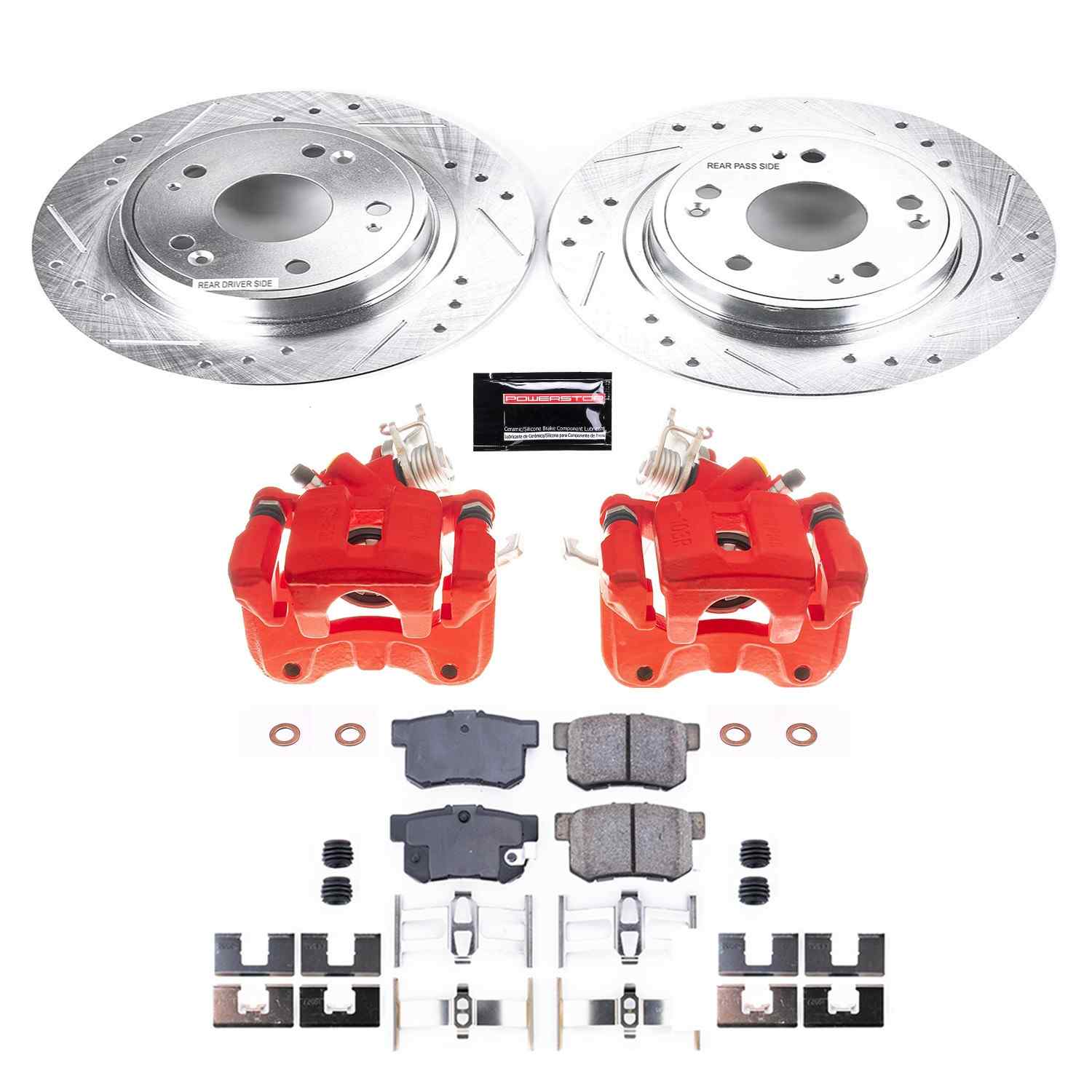 Power Stop 05-07 Honda Accord Rear Z23 Evolution Sport Brake Kit w/Calipers KC3128