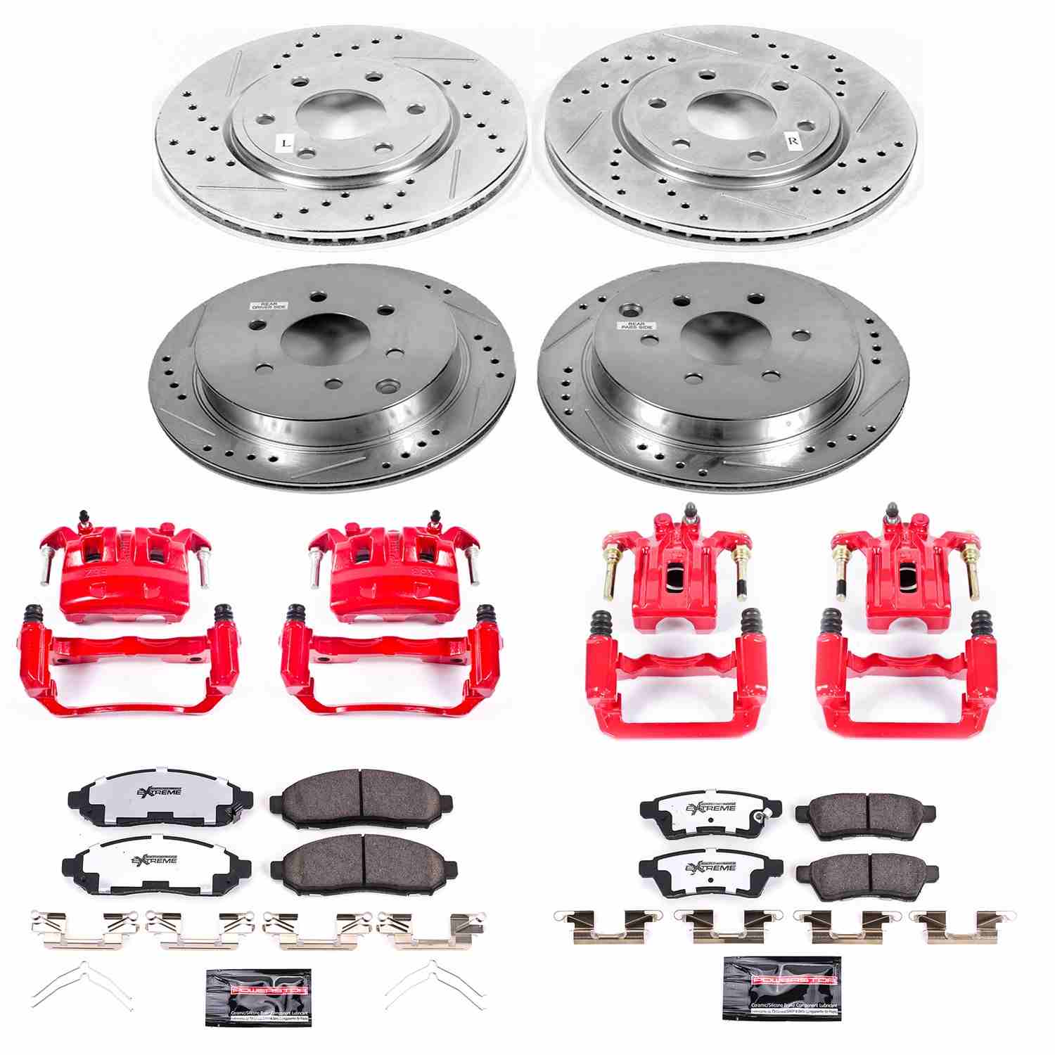 PowerStop Power Stop 05-18 Nissan Frontier Z36 Truck and Tow Kit w/ Calipers - Front and Rear KC4063-36