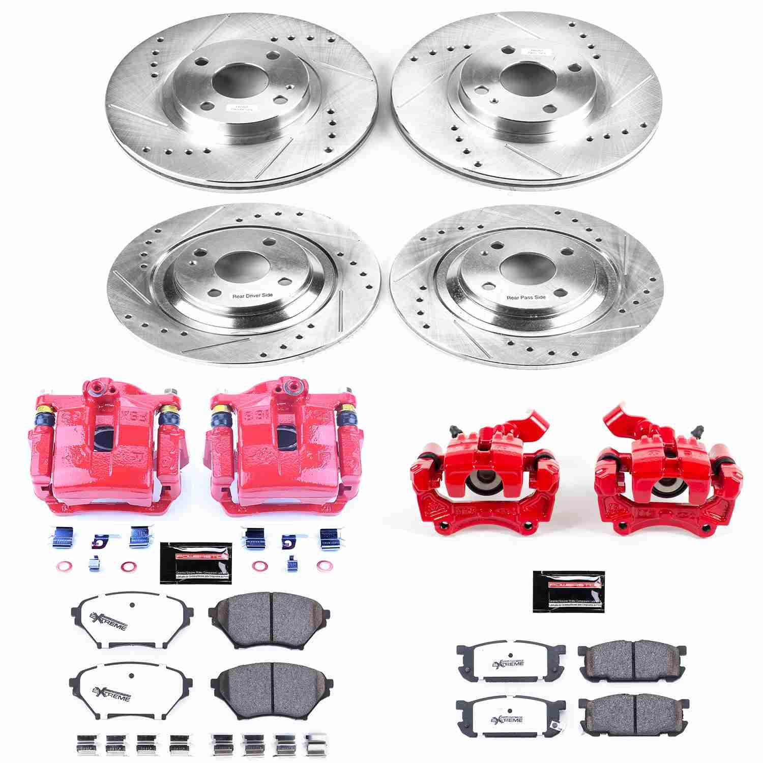 PowerStop Power Stop 01-05 Mazda Miata Z26 Street Kit w/ Calipers - Front and Rear KC4468-26