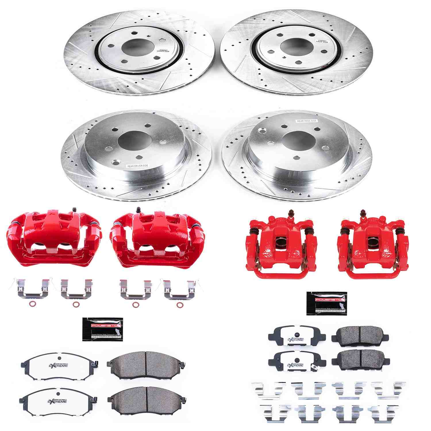 PowerStop Power Stop 05-08 Infiniti FX35 Z26 Street Kit w/ Calipers - Front and Rear KC4477-26