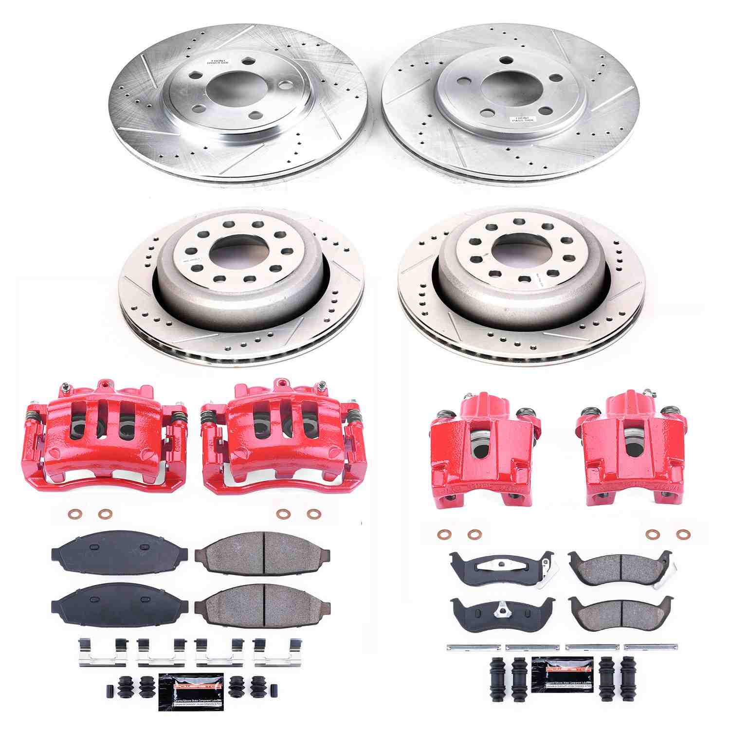 Power Stop 03-11 Lincoln Town Car Front & Rear Z23 Evolution Sport Brake Kit w/Calipers KC4486