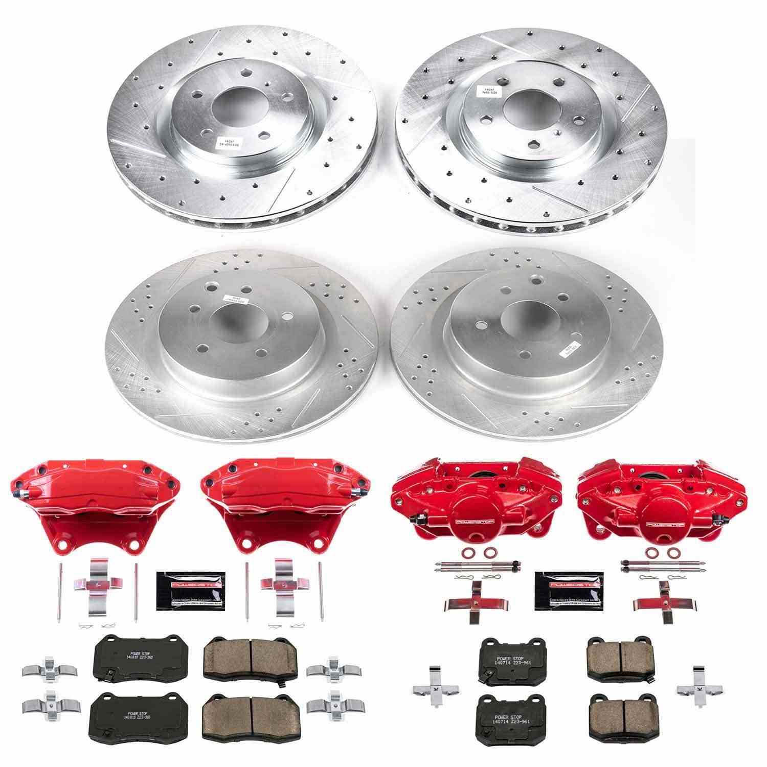 Power Stop 03-04 Infiniti G35 Front & Rear Z23 Evolution Sport Brake Kit w/Calipers KC4488A