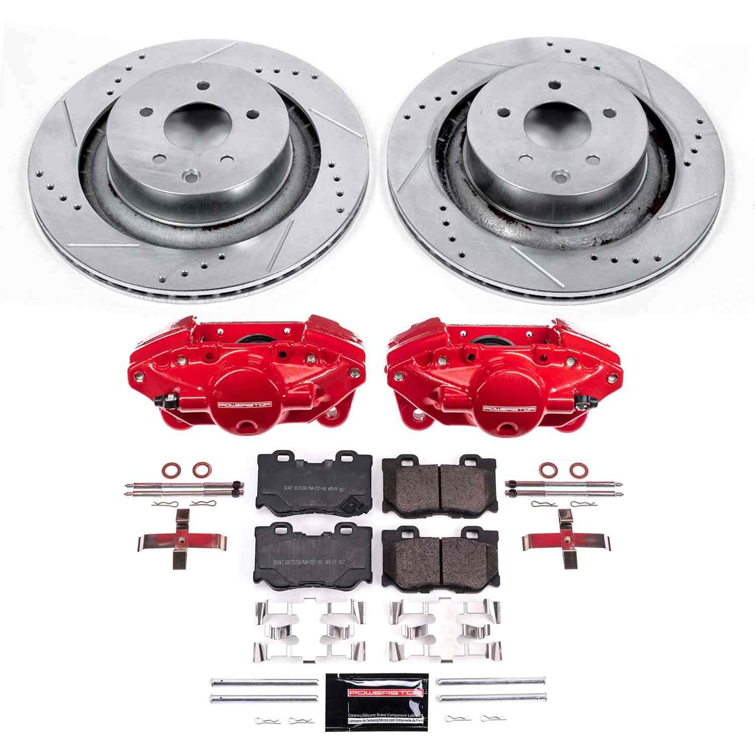 PowerStop Power Stop 2009 Nissan 350Z Rear Z23 Evolution Kit W/Cals KC4732A