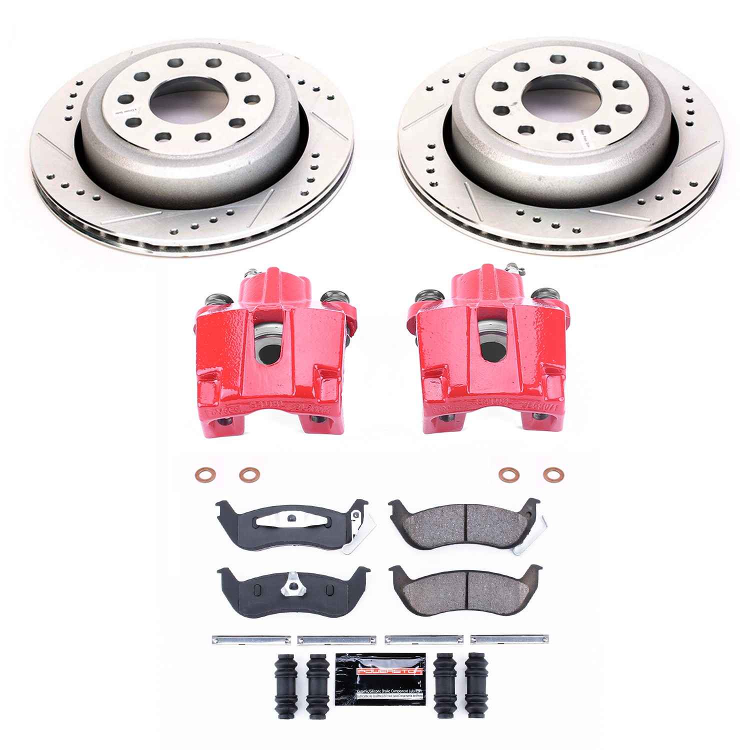 Power Stop 03-11 Lincoln Town Car Rear Z23 Evolution Sport Brake Kit w/Calipers KC5293