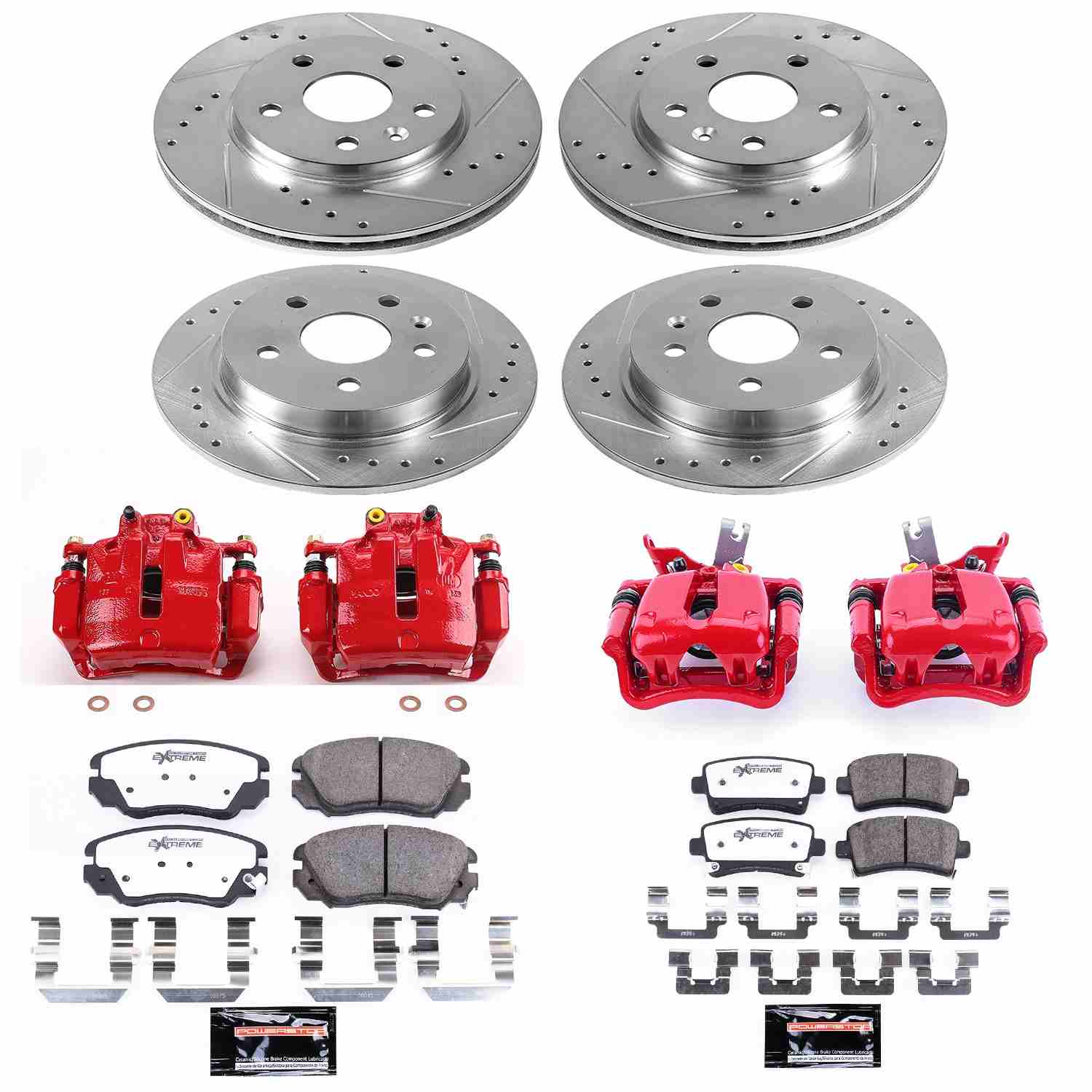 PowerStop Power Stop 14-15 Chevrolet Malibu Z26 Street Kit w/ Calipers - Front and Rear KC5523A-26