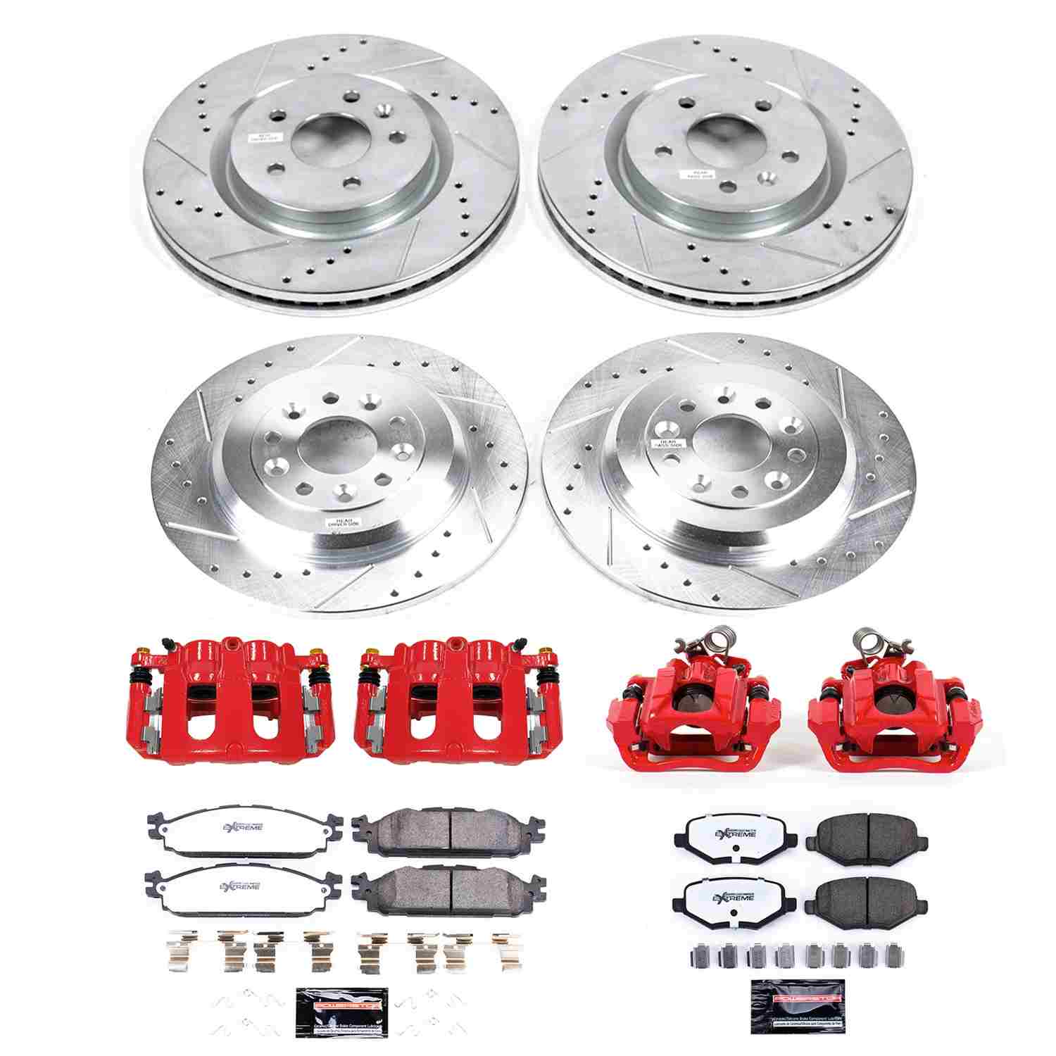 PowerStop Power Stop 11-19 Ford Explorer Z36 Truck and Tow Kit w/ Calipers - Front and Rear KC5584-36