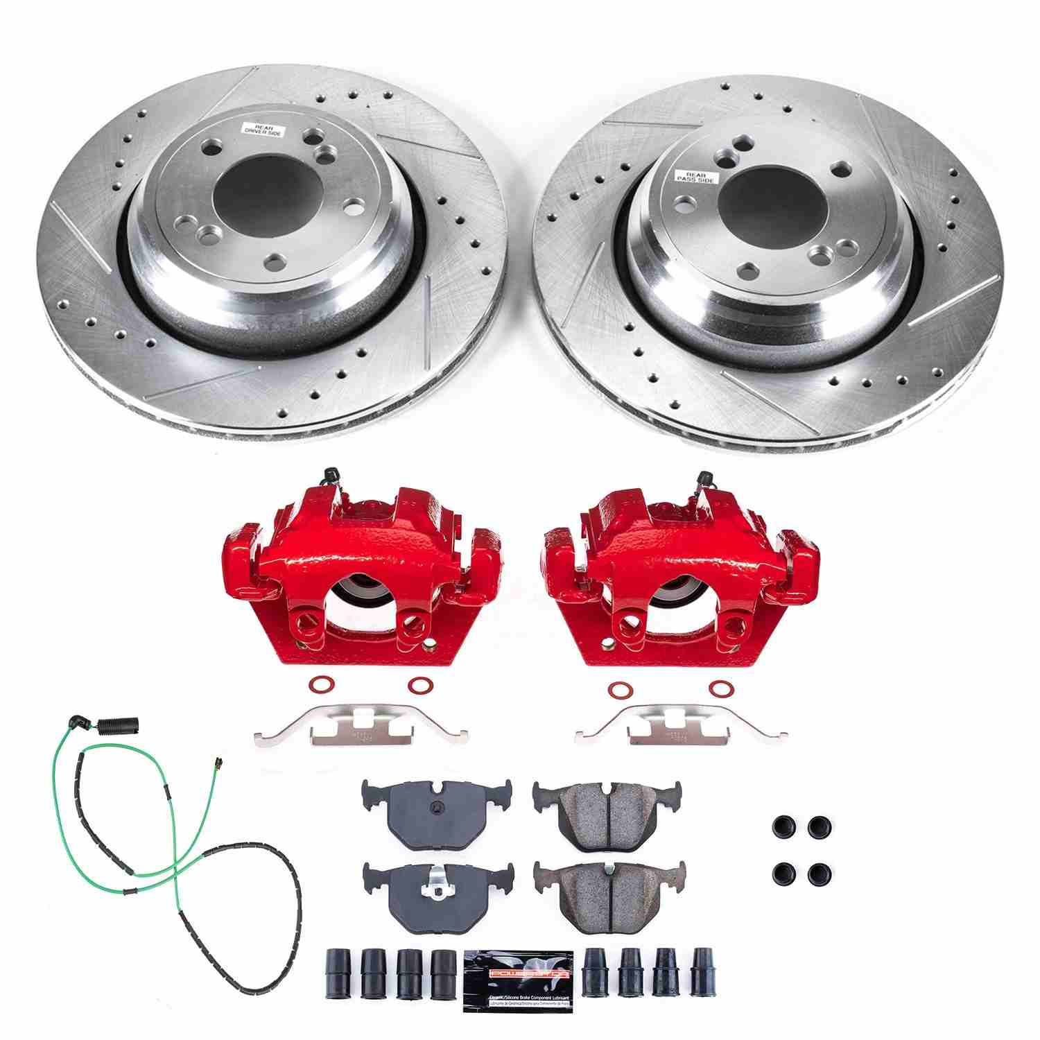 Power Stop 01-06 BMW M3 Rear Z23 Evolution Sport Brake Kit w/Calipers KC5732