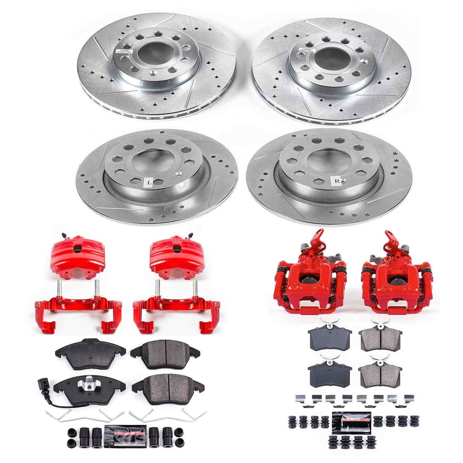 Power Stop 2019 Volkswagen Beetle Front & Rear Z23 Evolution Sport Brake Kit w/Calipers KC5749A