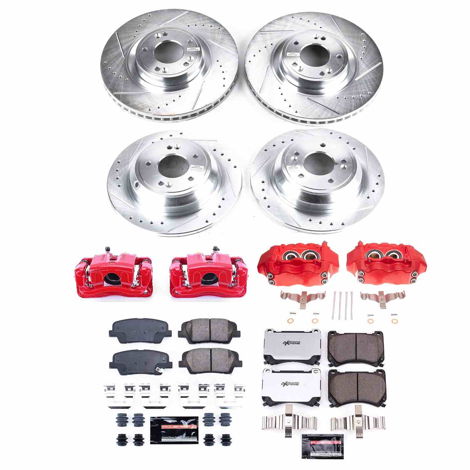 Power Stop 2009 Hyundai Genesis Front & Rear Z23 Evolution Sport Brake Kit w/Calipers KC5844