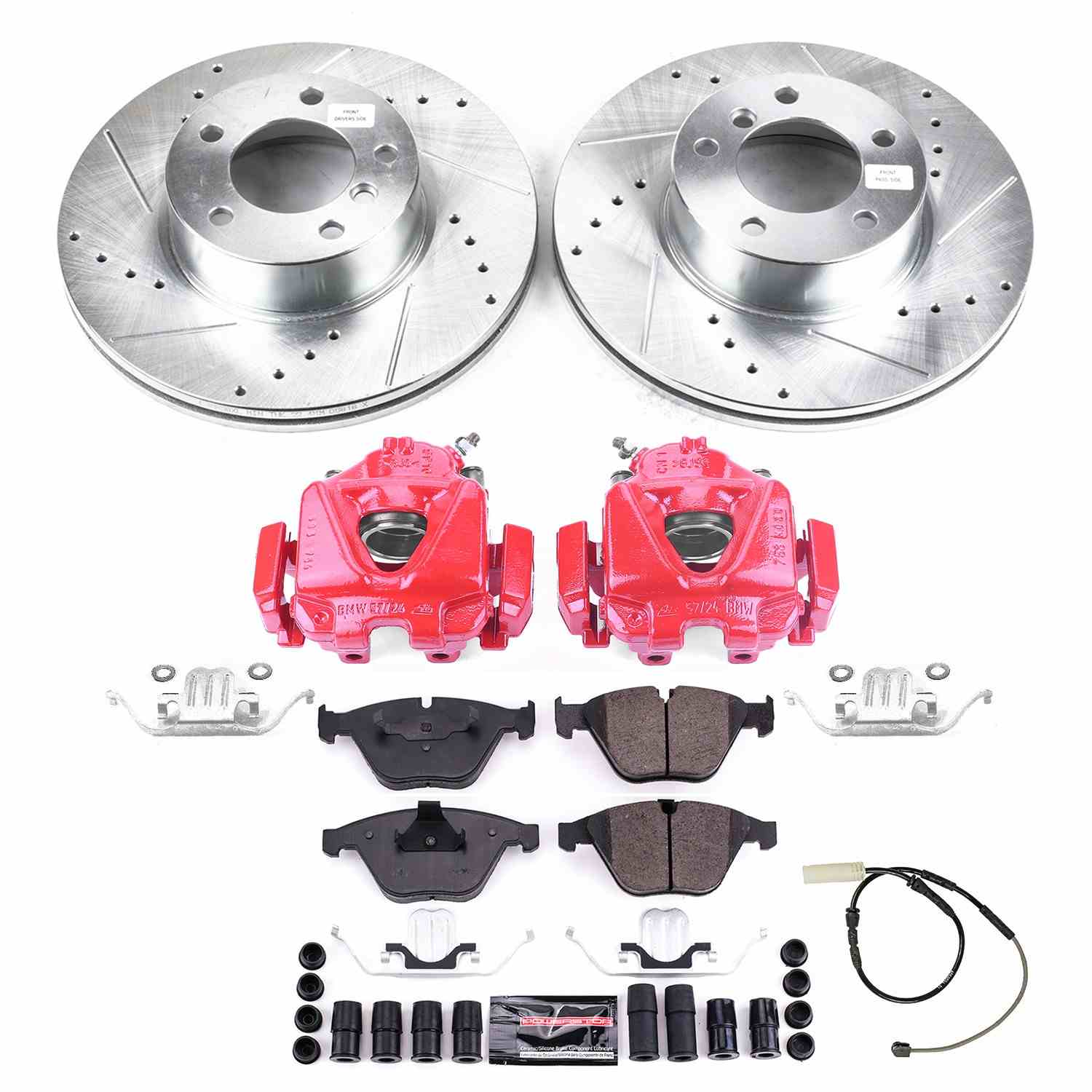 PowerStop Power Stop 11-13 BMW 328i Front Z23 Evolution Kit W/Cals KC6073A