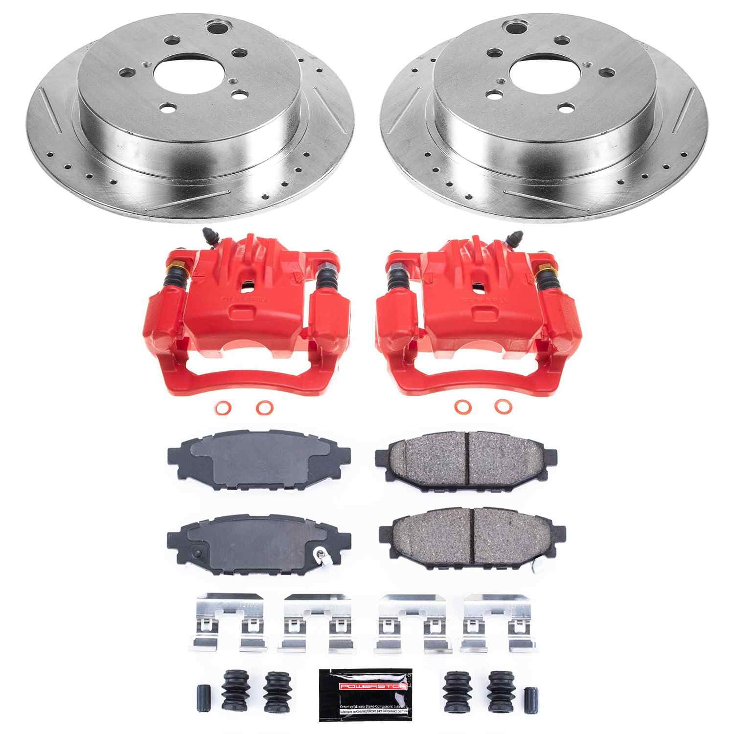 Power Stop 16-19 Subaru Crosstrek Rear Z23 Evolution Sport Brake Kit w/Calipers KC6107