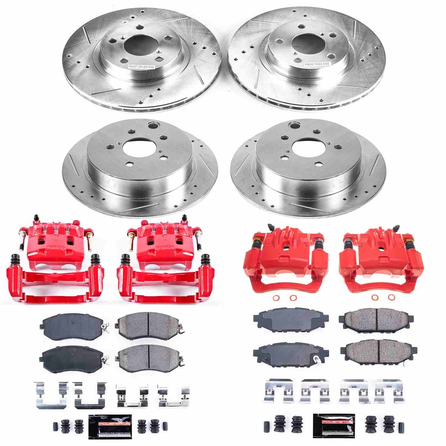 Power Stop 12-16 Subaru Impreza Front & Rear Z23 Evolution Sport Brake Kit w/Calipers KC6113