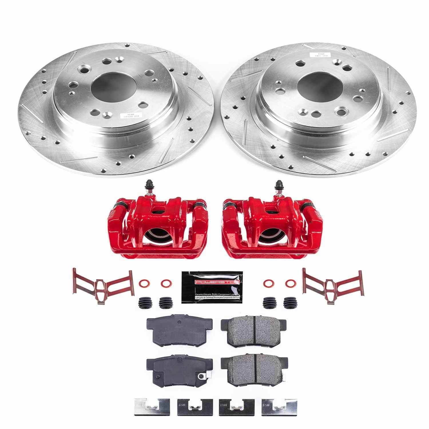 Power Stop 02-04 Honda CR-V Rear Z23 Evolution Sport Brake Kit w/Calipers KC6172