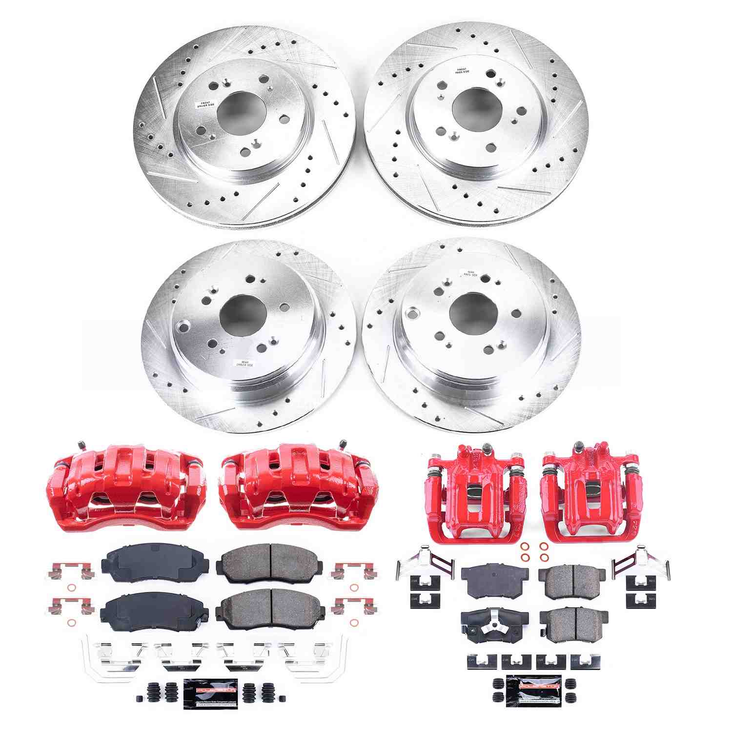 PowerStop Power Stop 12-16 Honda CR-V Front & Rear Z23 Evolution Kit W/Cals KC6305